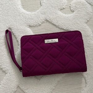 Vera Bradley Magenta Quilted Wristlet